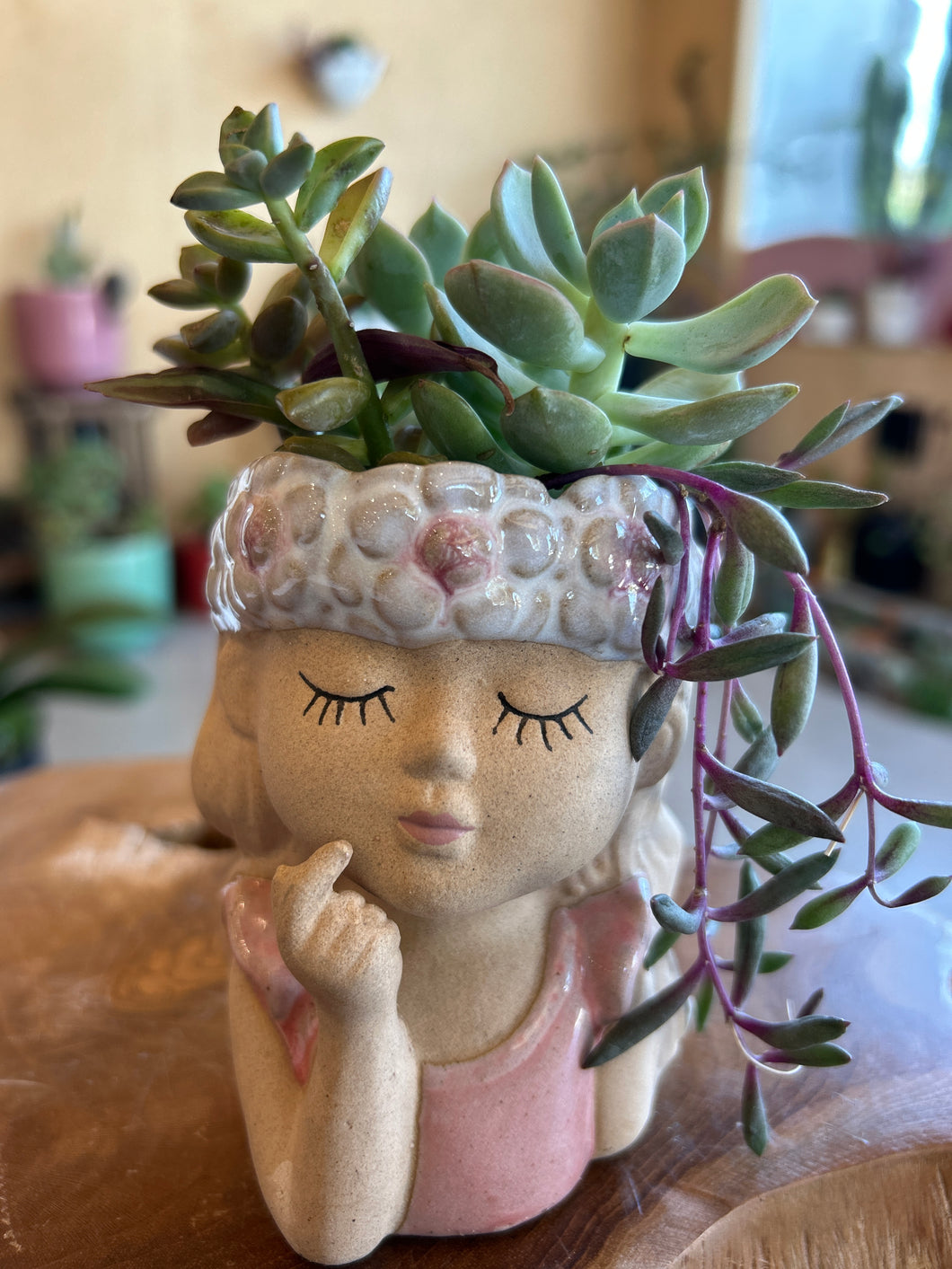 Pink Girl Planter