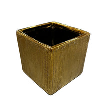 Load image into Gallery viewer, Medium Square Silver or Gold Planter